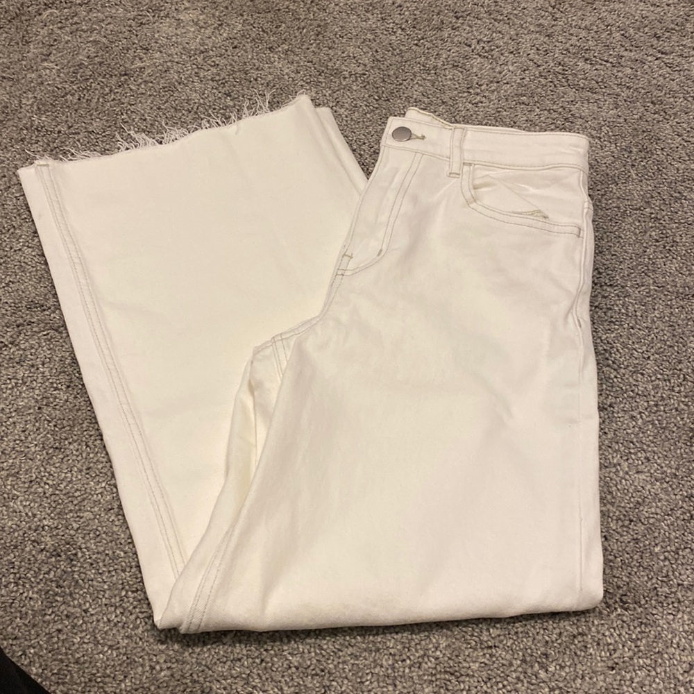 H&M Wide Leg White Jeans
